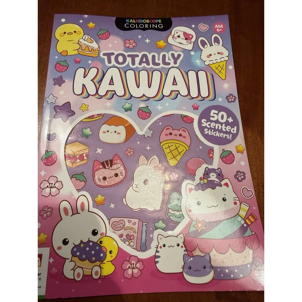 Kaleidoscope - Scented Sticker Coloring - Totally Kawaii Paperback Coloring Book